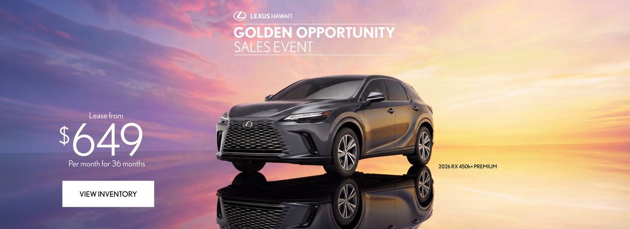 The 2026 RX 450h+. Lease from $649/Mo for 36 Months.
